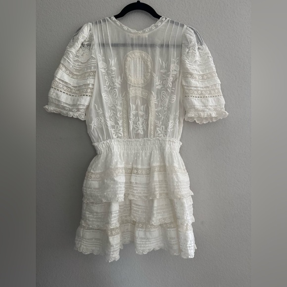 LoveShackFancy Quincy Heritage min dress cottagecore ruffle tiered XS - Picture 8 of 11